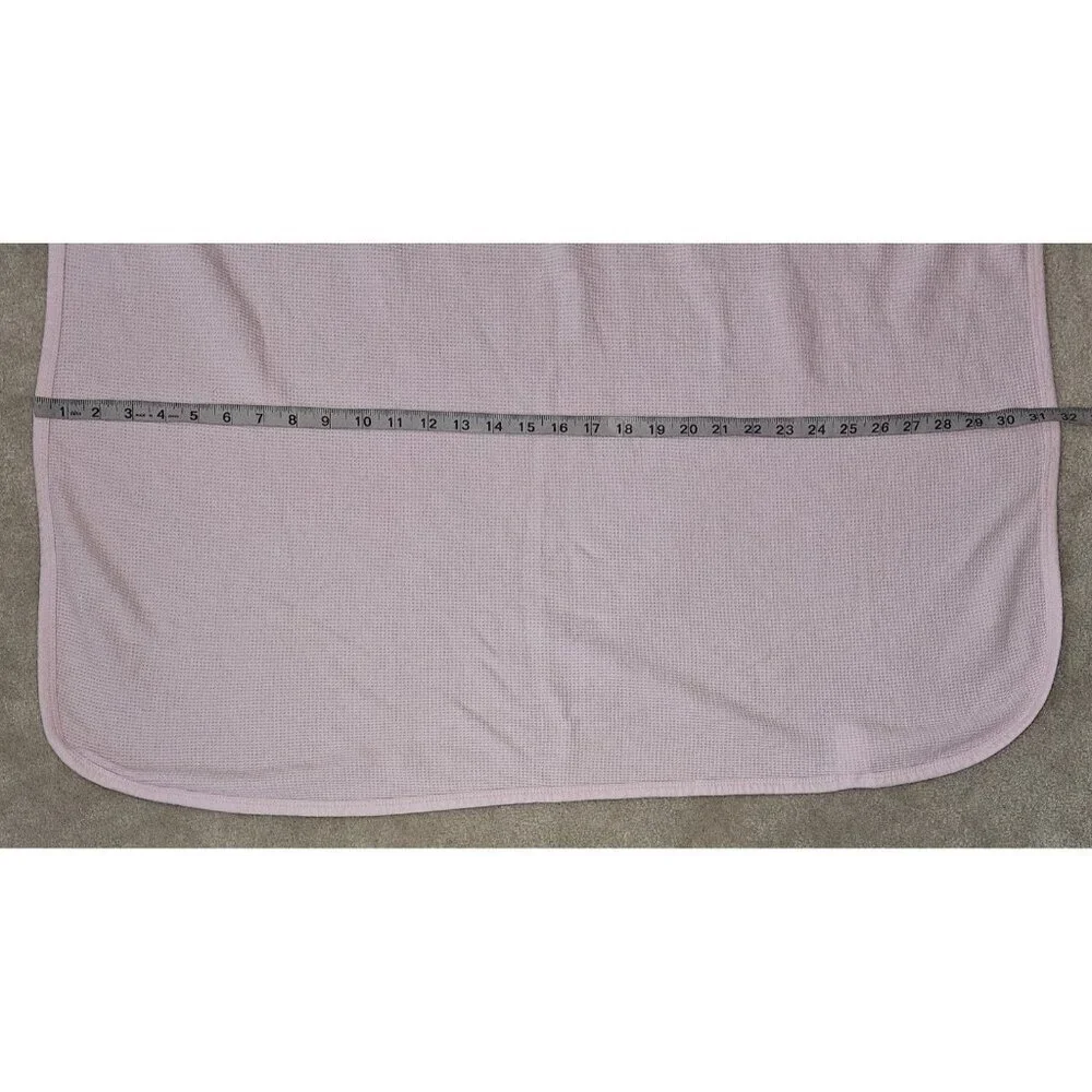 Luvable Friends Solid Pink Waffle Knit Cotton Thermal Baby Blanket 31x34